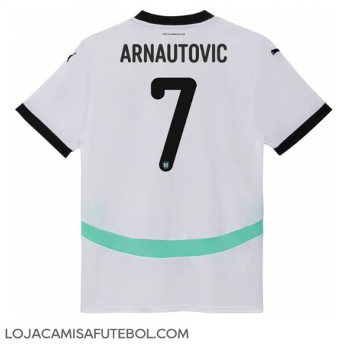 Camisa de Futebol Áustria Marko Arnautovic #7 Equipamento Secundário Europeu 2024 Manga Curta